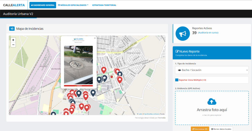CalleAlerta – Interactivo de Reporte Ciudadano